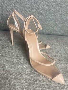 Call It Spring Blush Nude Pointed-Toe Ankle-Strap Heels size 9